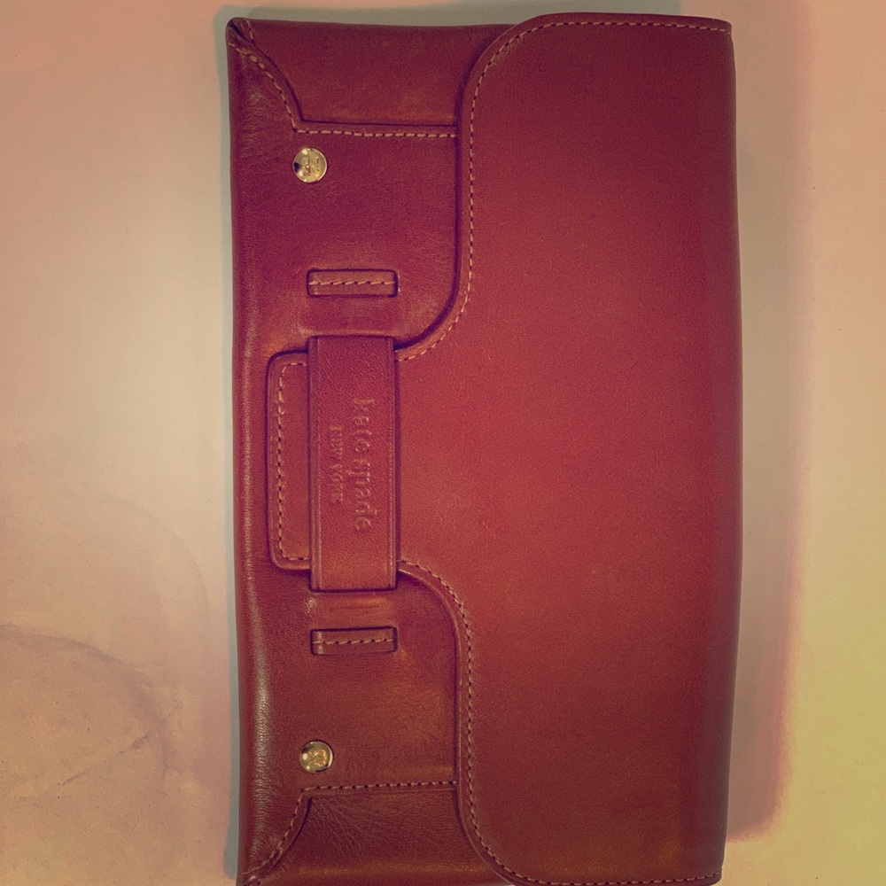 Dark Brown Leather Kate Spade Wristlet